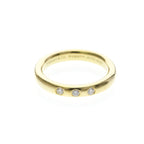 Tiffany Stacking Band · 3 Diamond · 18K Yellow