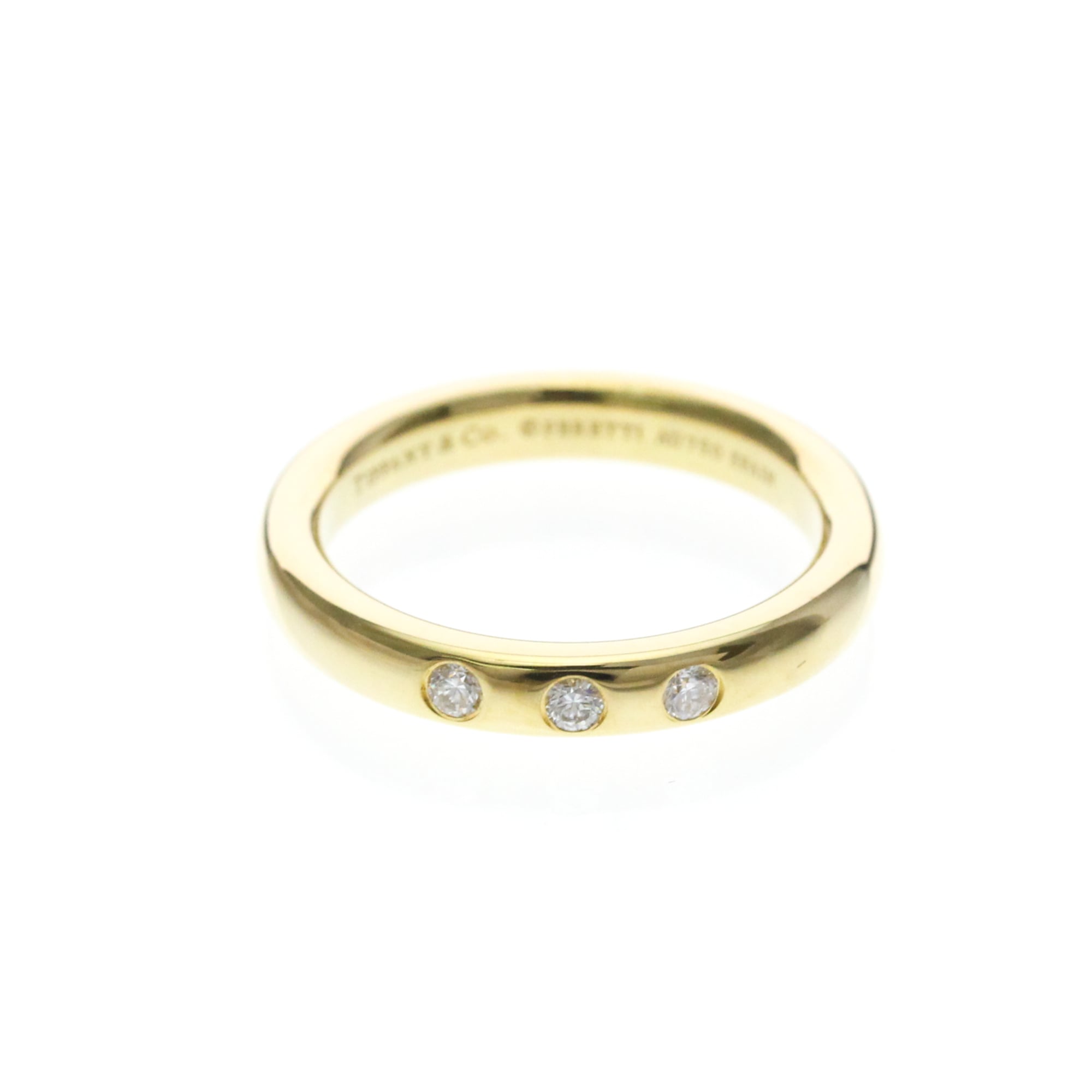 Tiffany Stacking Band · 3 Diamond · 18K Yellow