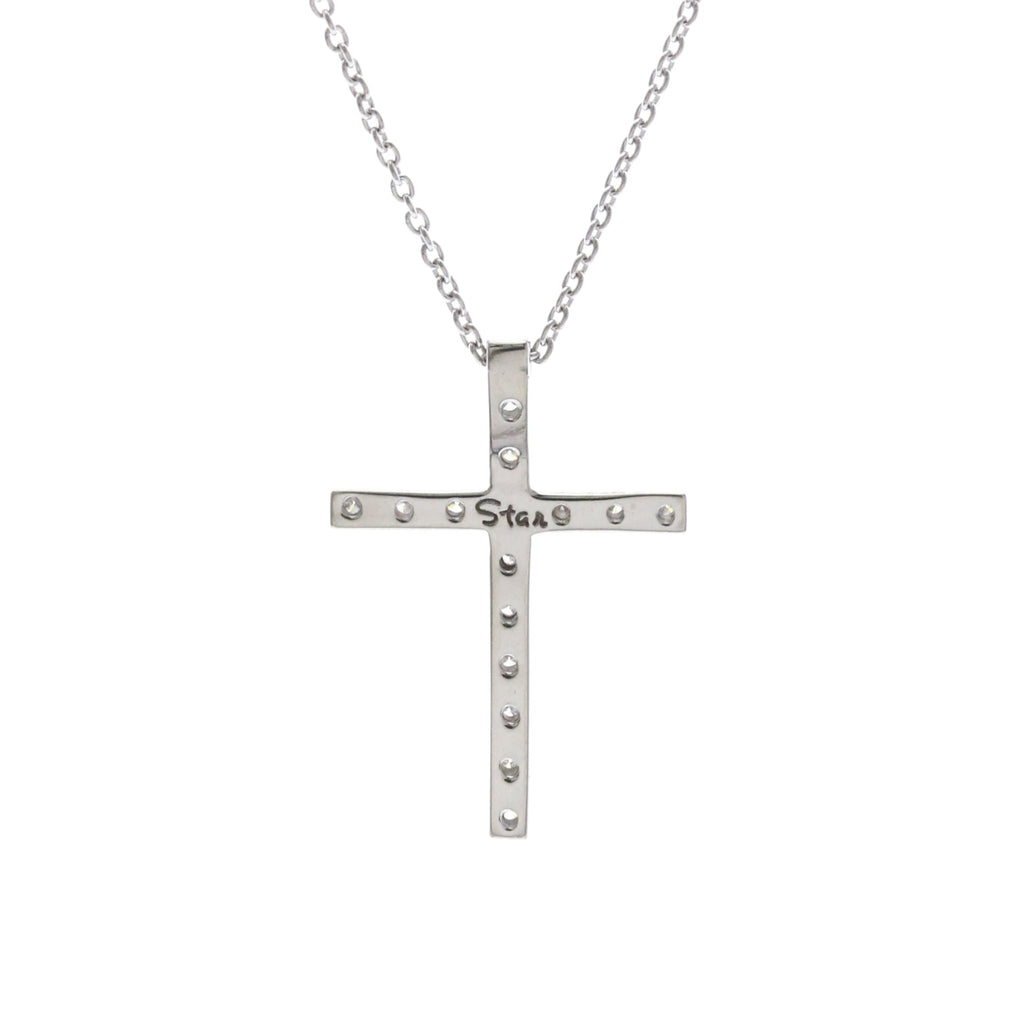 Star Jewelry Diamond Cross · 18K White Gold