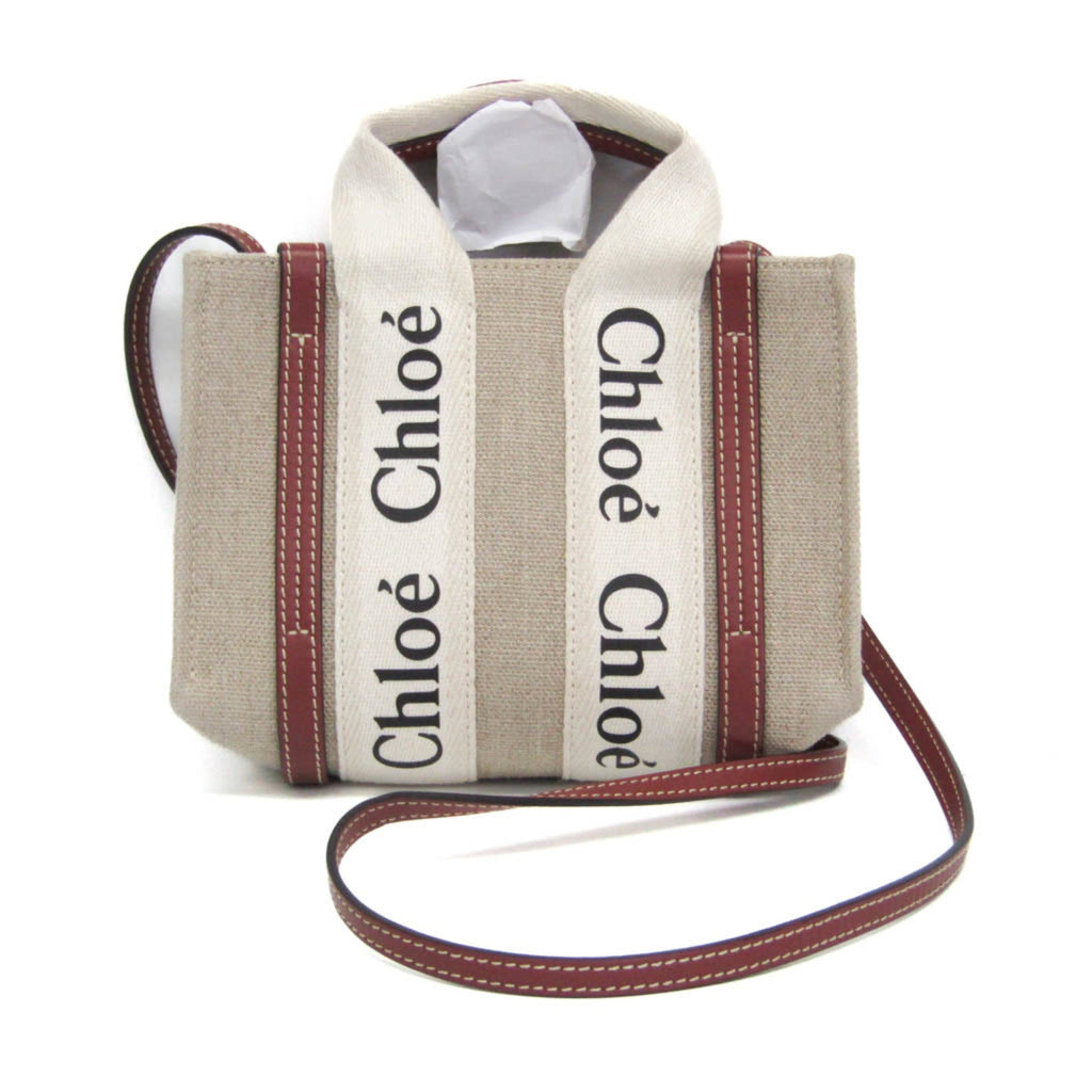 Chloé Woody Mini · Canvas & Leather