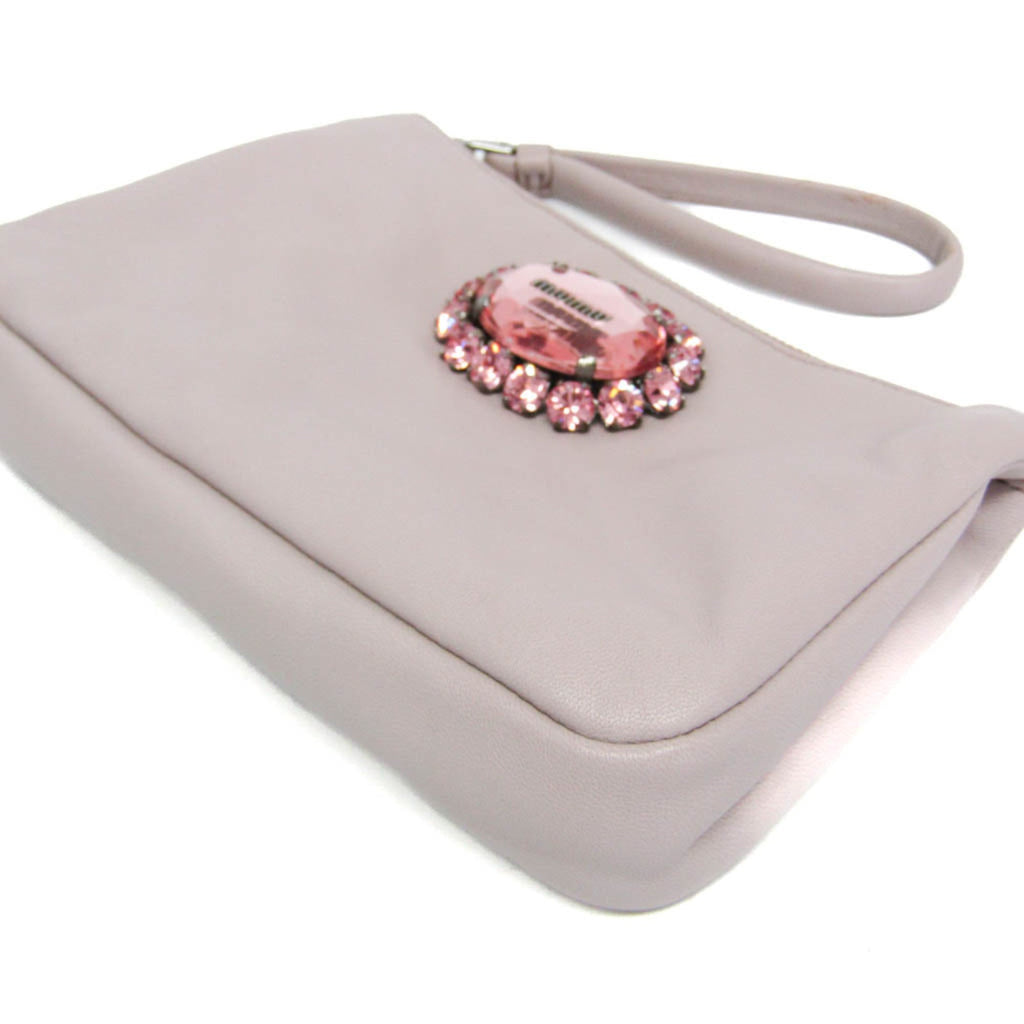 Miu Miu Nappa Cristal · Leather Pouch