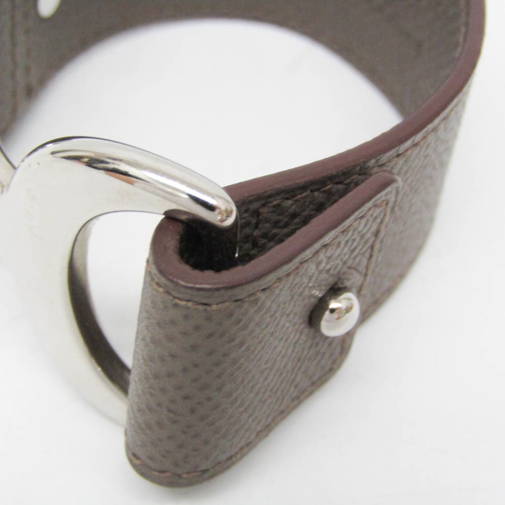 Hermès Pavane · Étoupe Leather Bangle