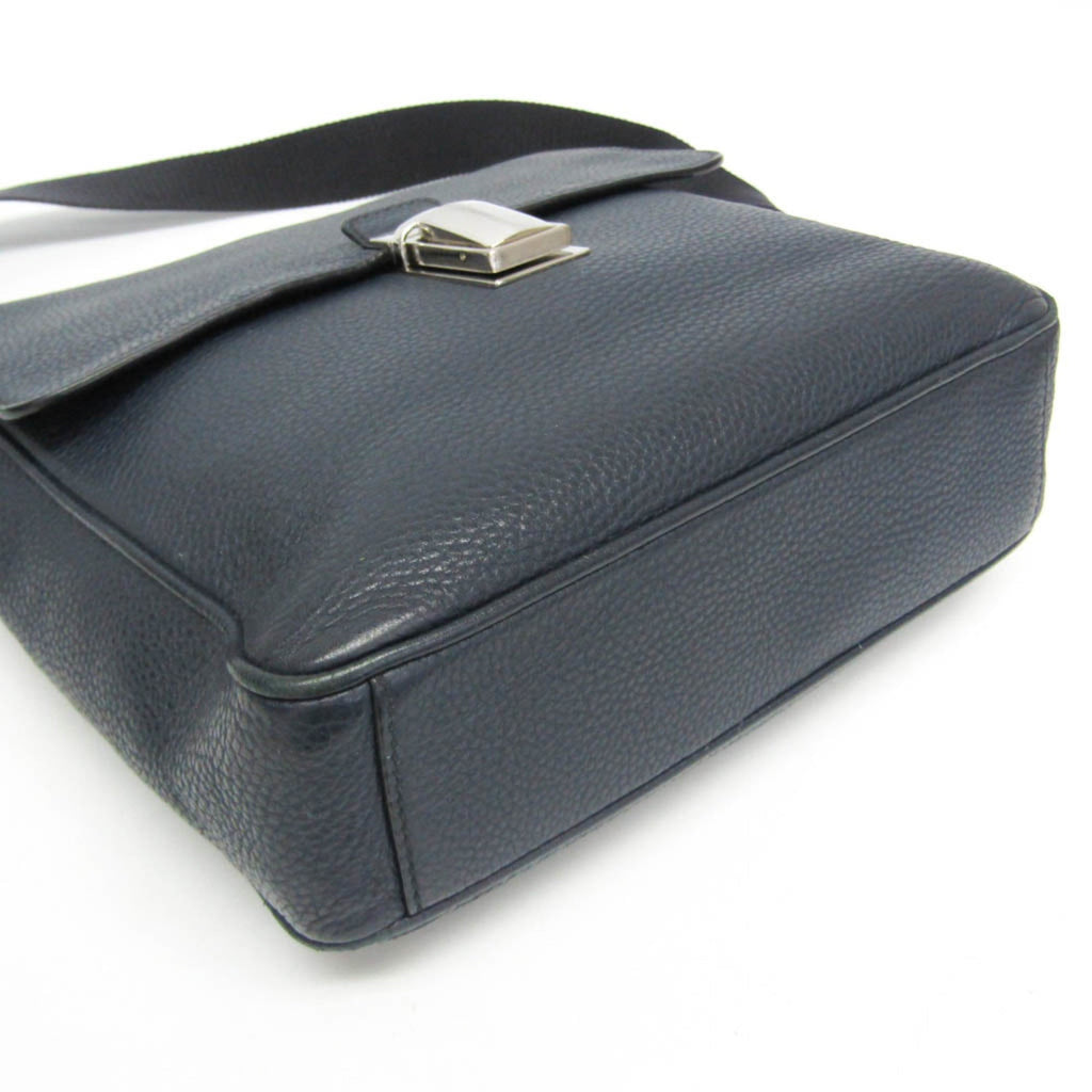 Prada Leather Messenger · Push Lock