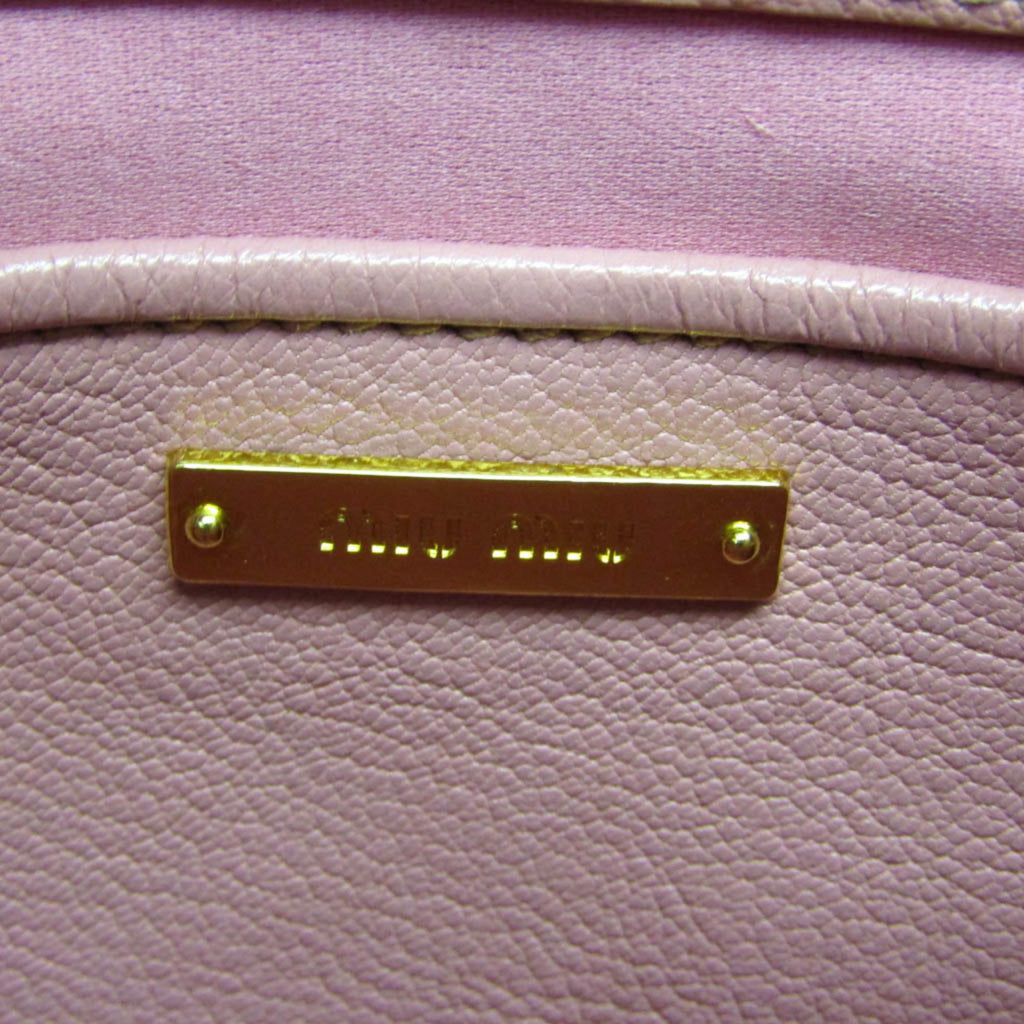 Miu Miu Madras · Leather Shoulder Bag