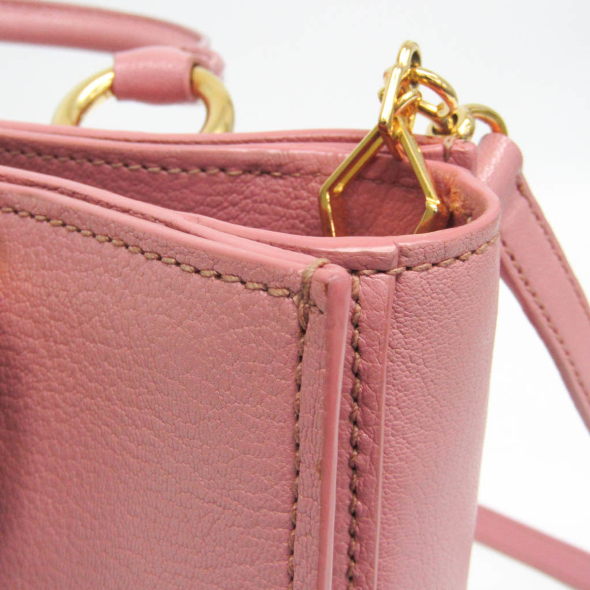 Miu Miu Madras · Leather Shoulder Bag