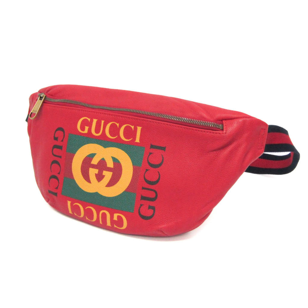 Gucci Logo Print Belt Bag · Leather