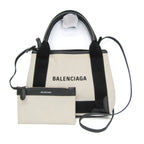 Balenciaga Navy Cabas XS · Canvas & Leather