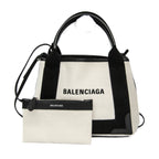 Balenciaga Navy Cabas XS · Canvas & Leather