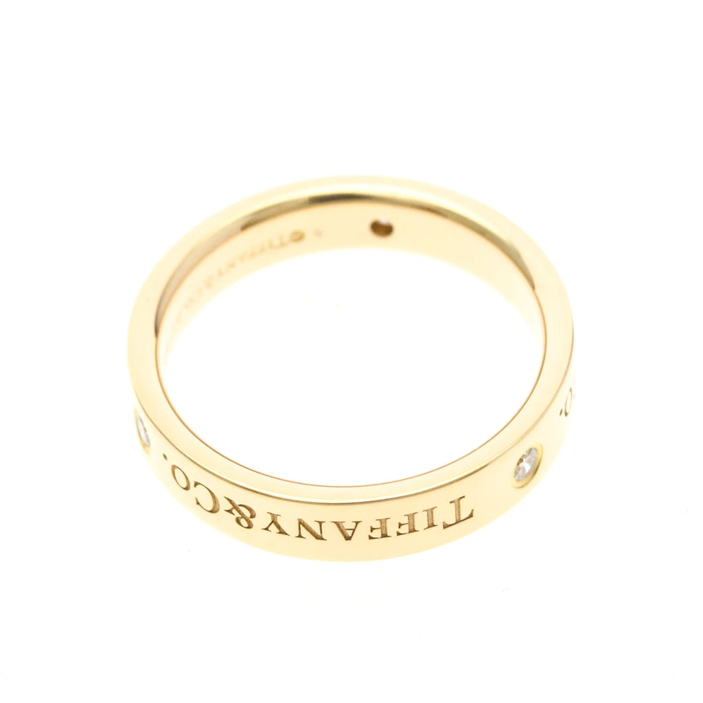 Tiffany Flat Band · Three Diamonds · Rose Gold