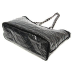 Chanel Patent Toile · Chain Tote