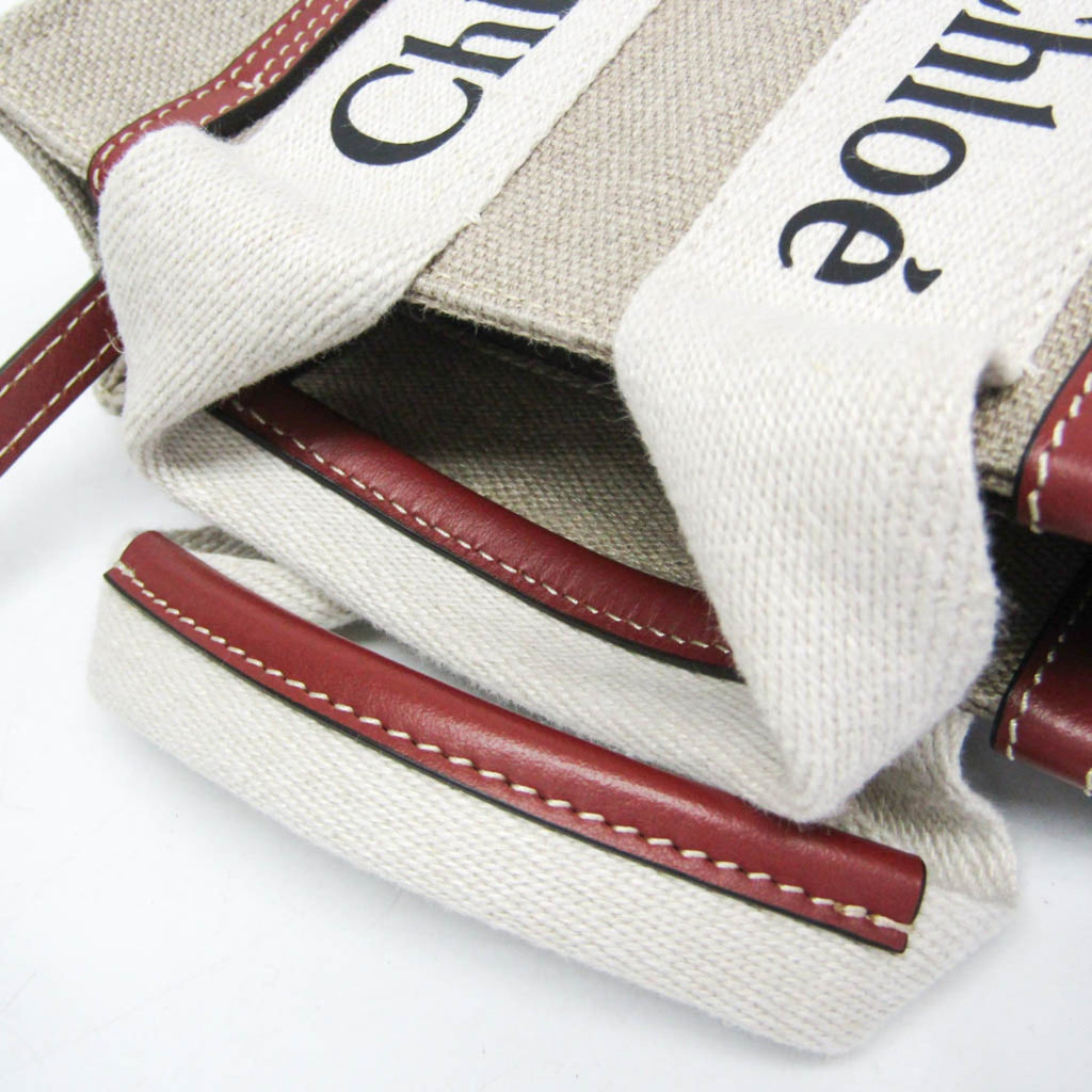 Chloé Woody Mini · Linen & Leather