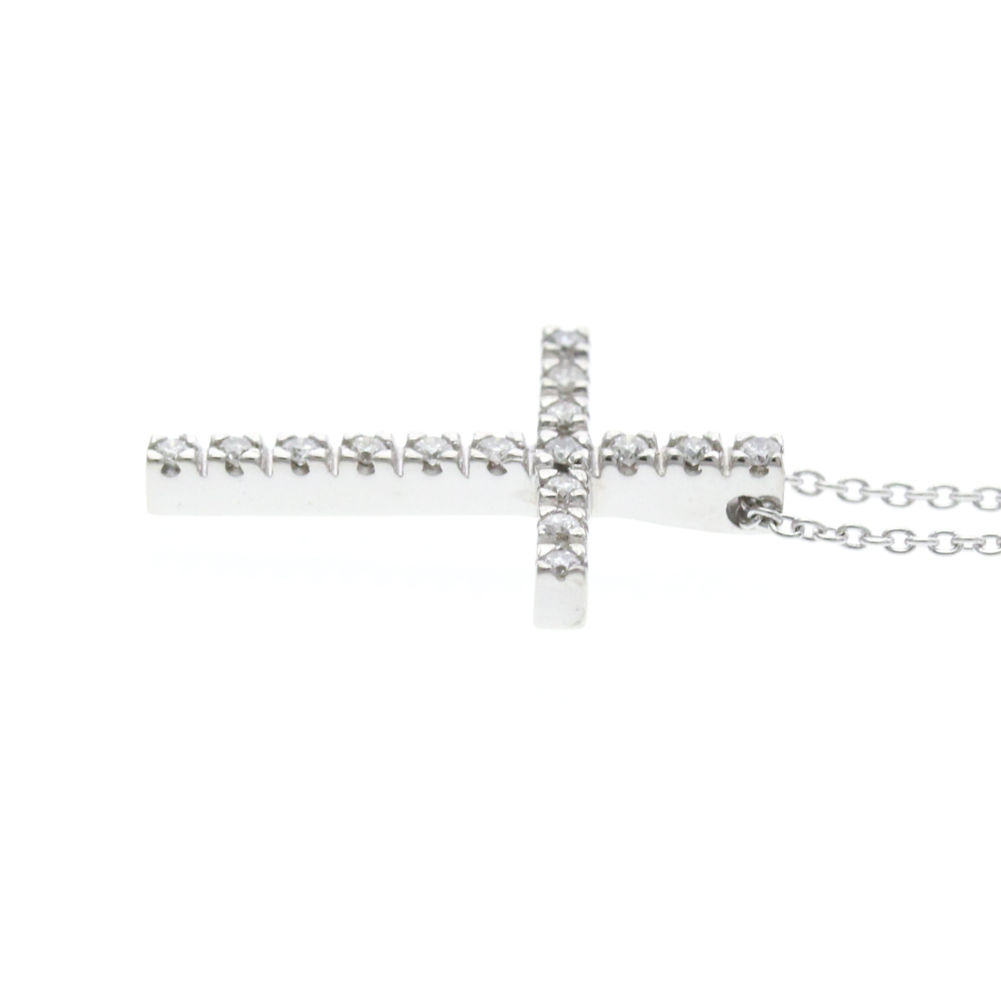 Star Jewelry Diamond Cross · 18K White Gold