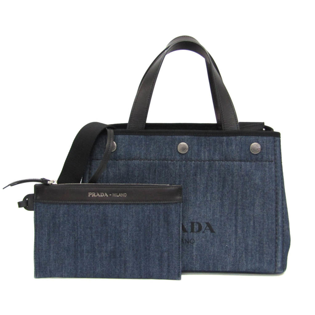 Prada Denim City Calf · Tote Bag