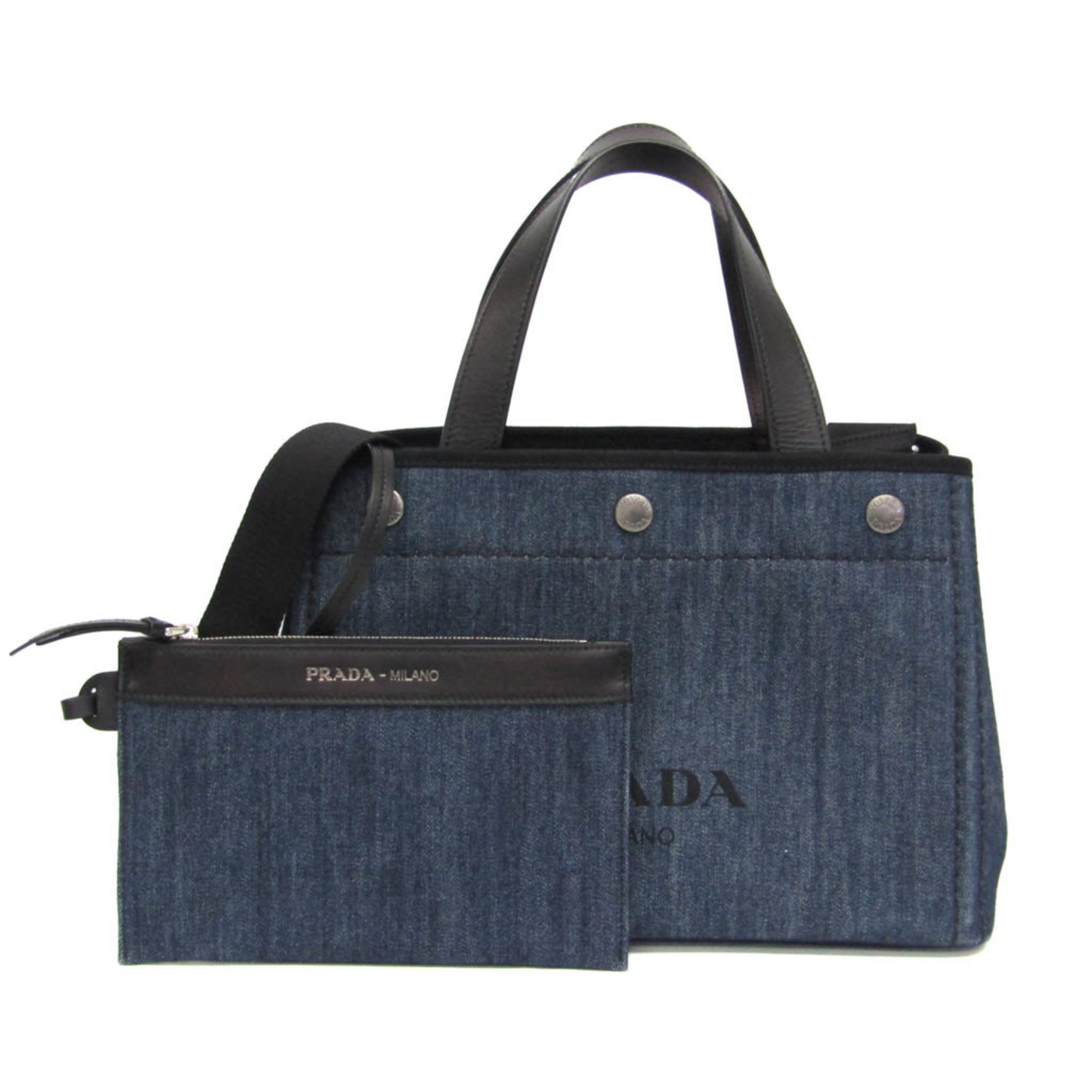 Prada Denim City Calf · Tote Bag