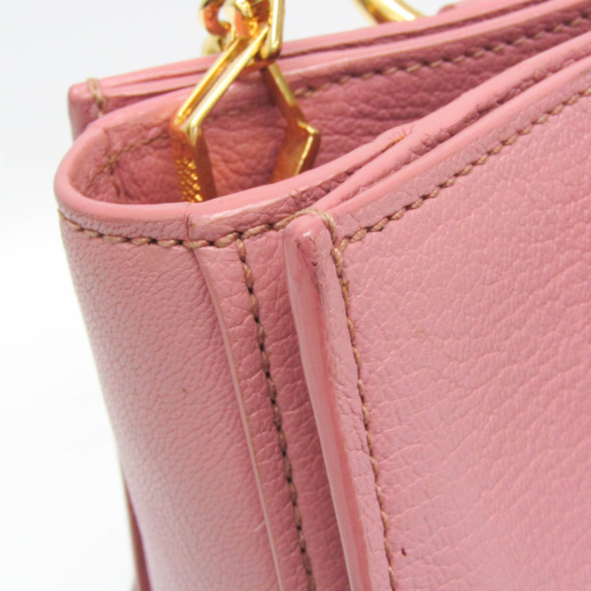 Miu Miu Madras · Leather Shoulder Bag