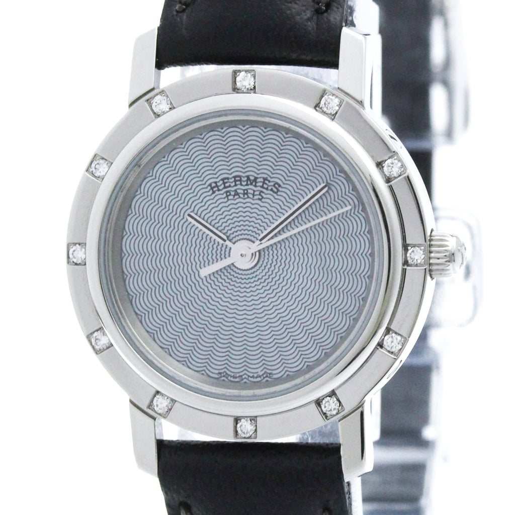 Hermès Clipper · Steel · Mother-of-Pearl