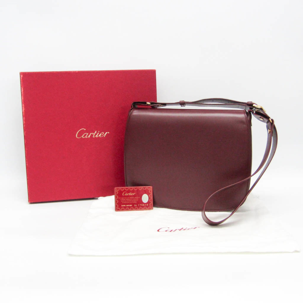 Cartier Must · Leather Shoulder Bag · Bordeaux