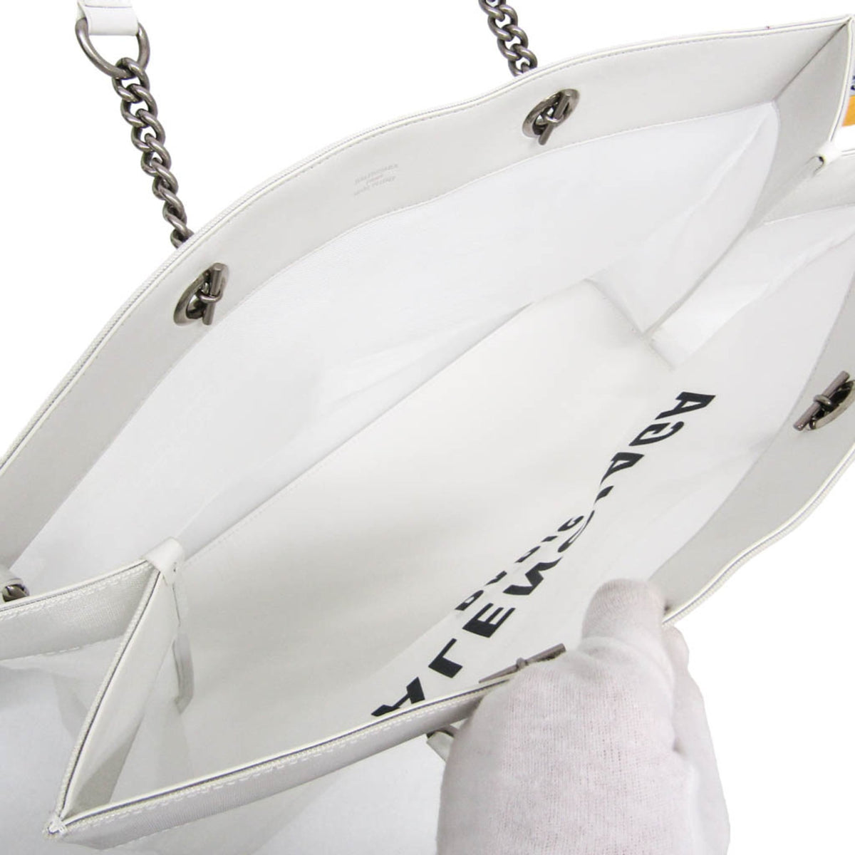 Balenciaga Duty Free Mesh · Leather Tote