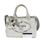 Prada Canapa · Denim · Flower Corsage