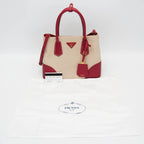 Prada Canvas & Leather Shoulder Bag