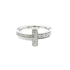 Tiffany T One · 18K White Gold · Diamond · Size 4.5 (EU 51.25)
