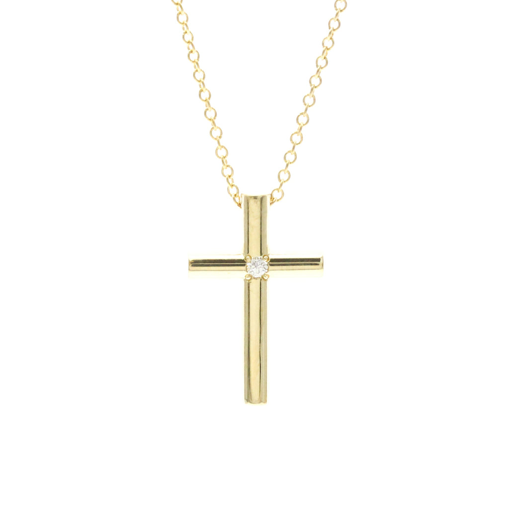 Tiffany Cross · 18K Yellow Gold · Diamond