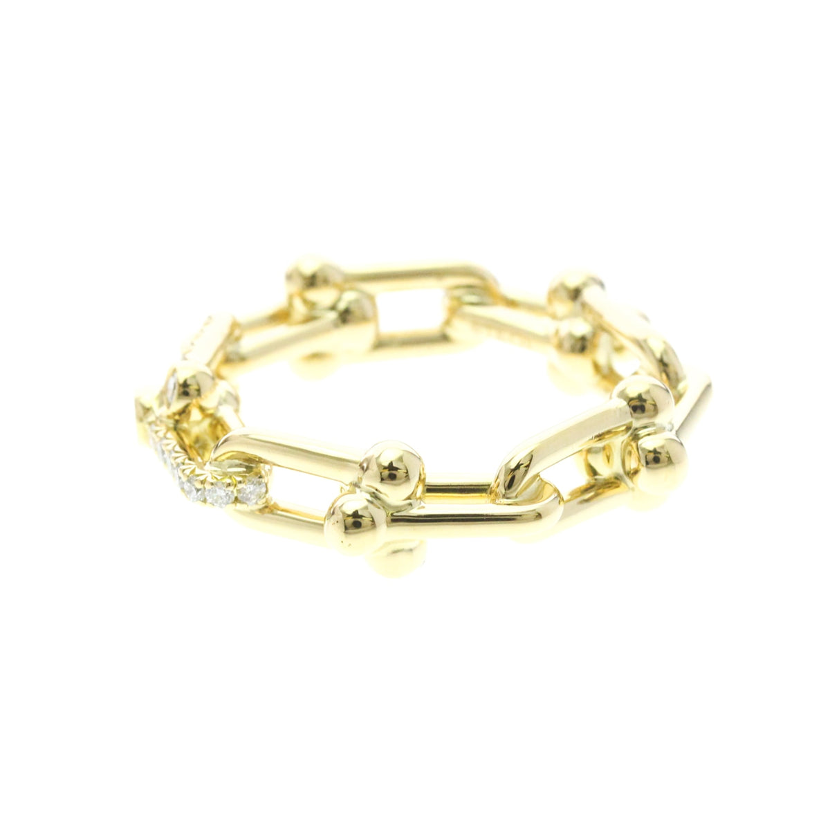 Tiffany Hardware · 18K Yellow Gold · Diamond · Size 7 (EU 57.5)
