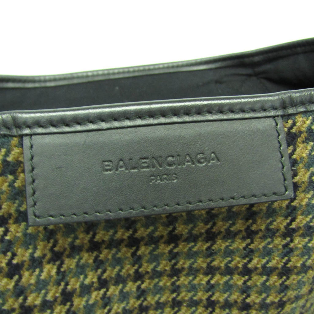 Balenciaga Navy Cabas S · Wool & Leather