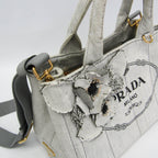 Prada Canapa · Denim · Flower Corsage
