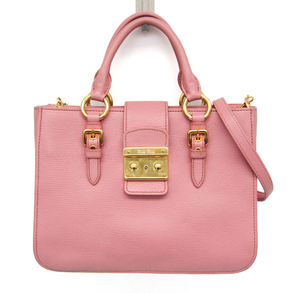 Miu Miu Madras · Leather Shoulder Bag