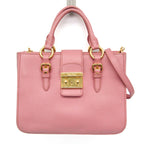 Miu Miu Madras · Leather Shoulder Bag