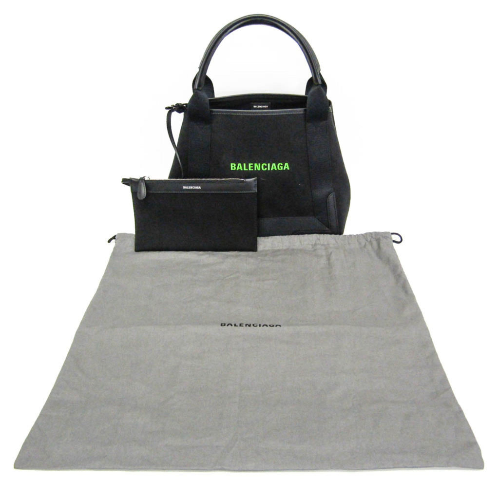 Balenciaga Navy Cabas S · Canvas & Leather