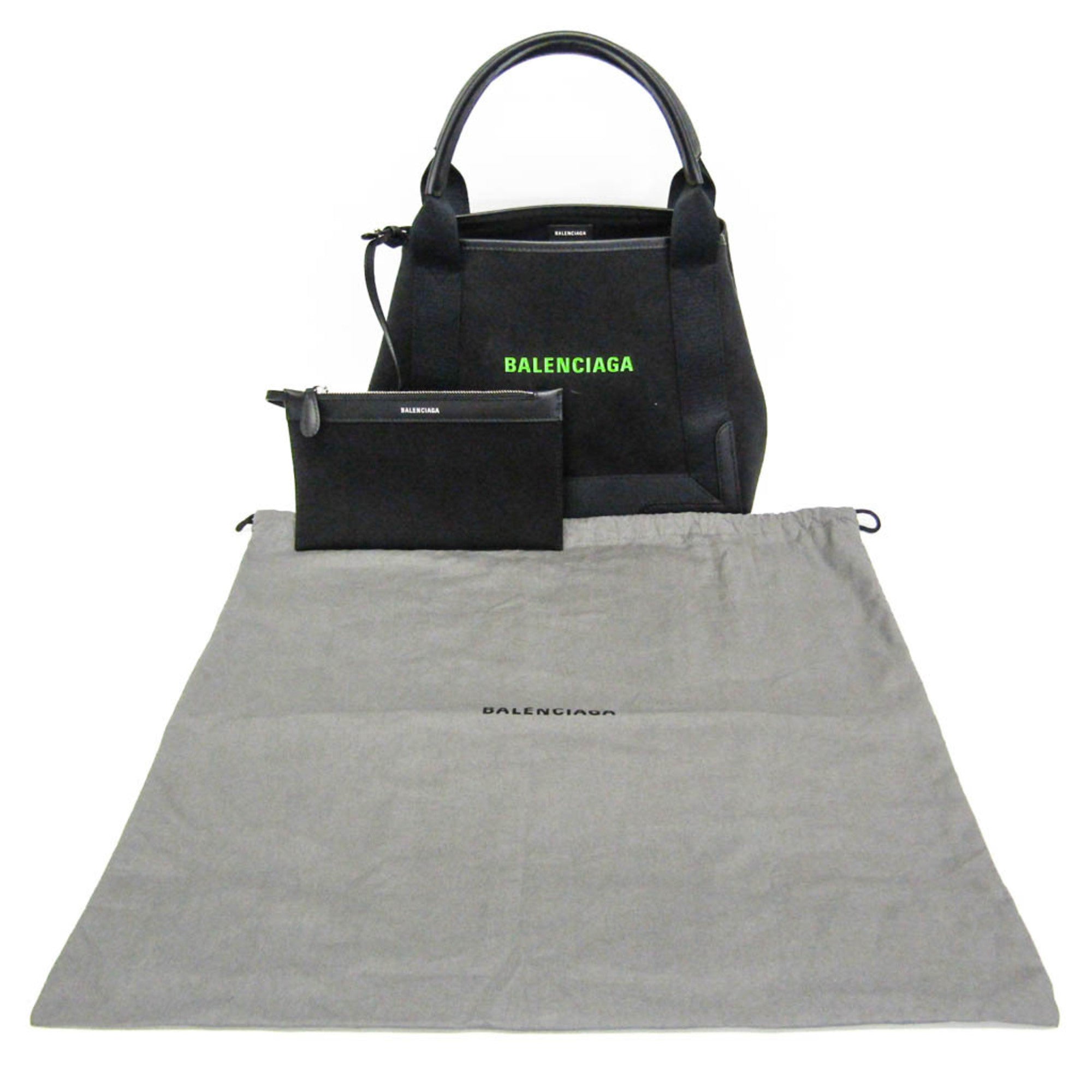 Balenciaga Navy Cabas S · Canvas & Leather