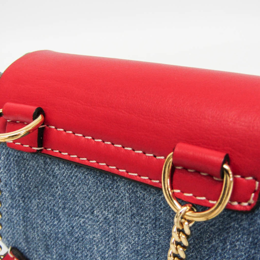 Chloé Drew Mini · Denim Crossbody