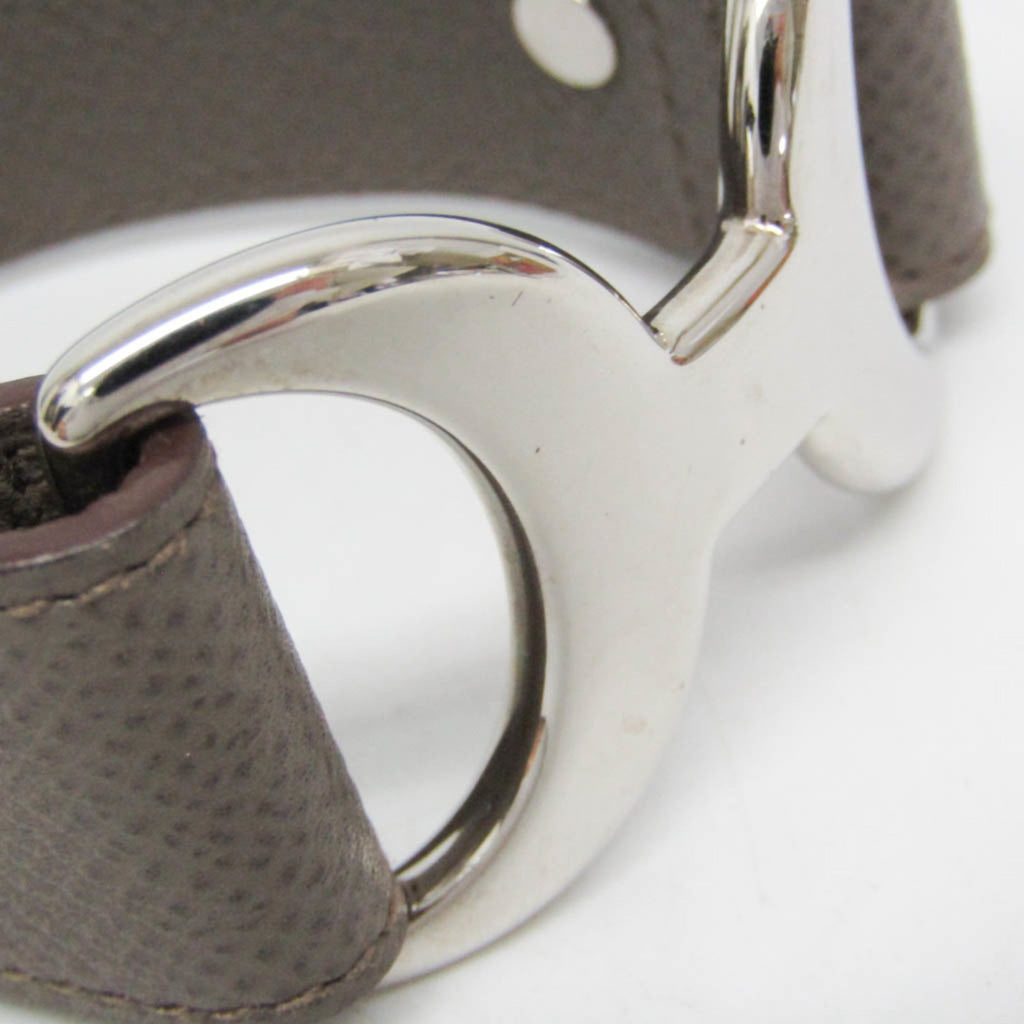 Hermès Pavane · Étoupe Leather Bangle
