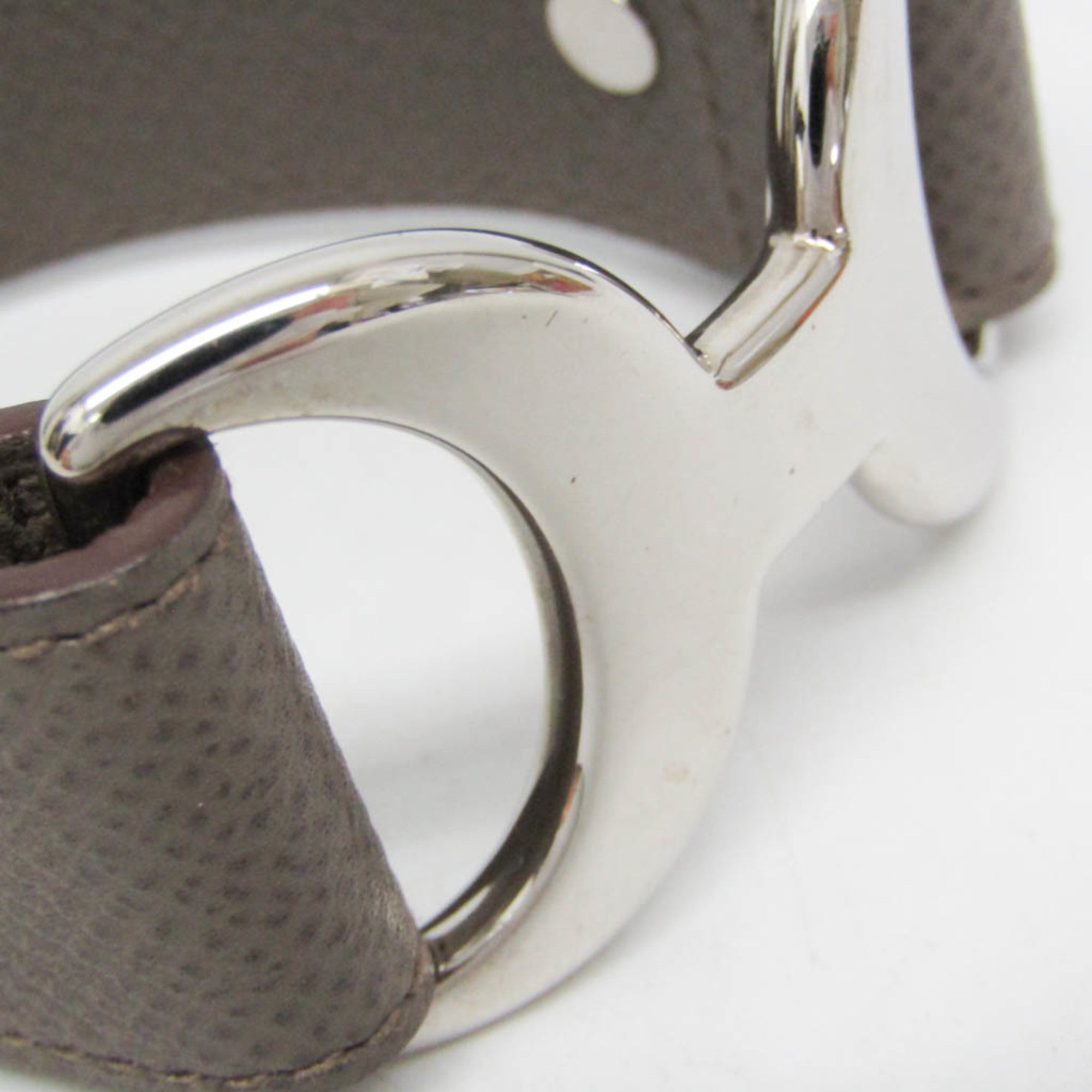 Hermès Pavane · Étoupe Leather Bangle