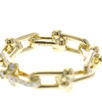 Tiffany Hardware · 18K Yellow Gold · Diamond · Size 7 (EU 57.5)