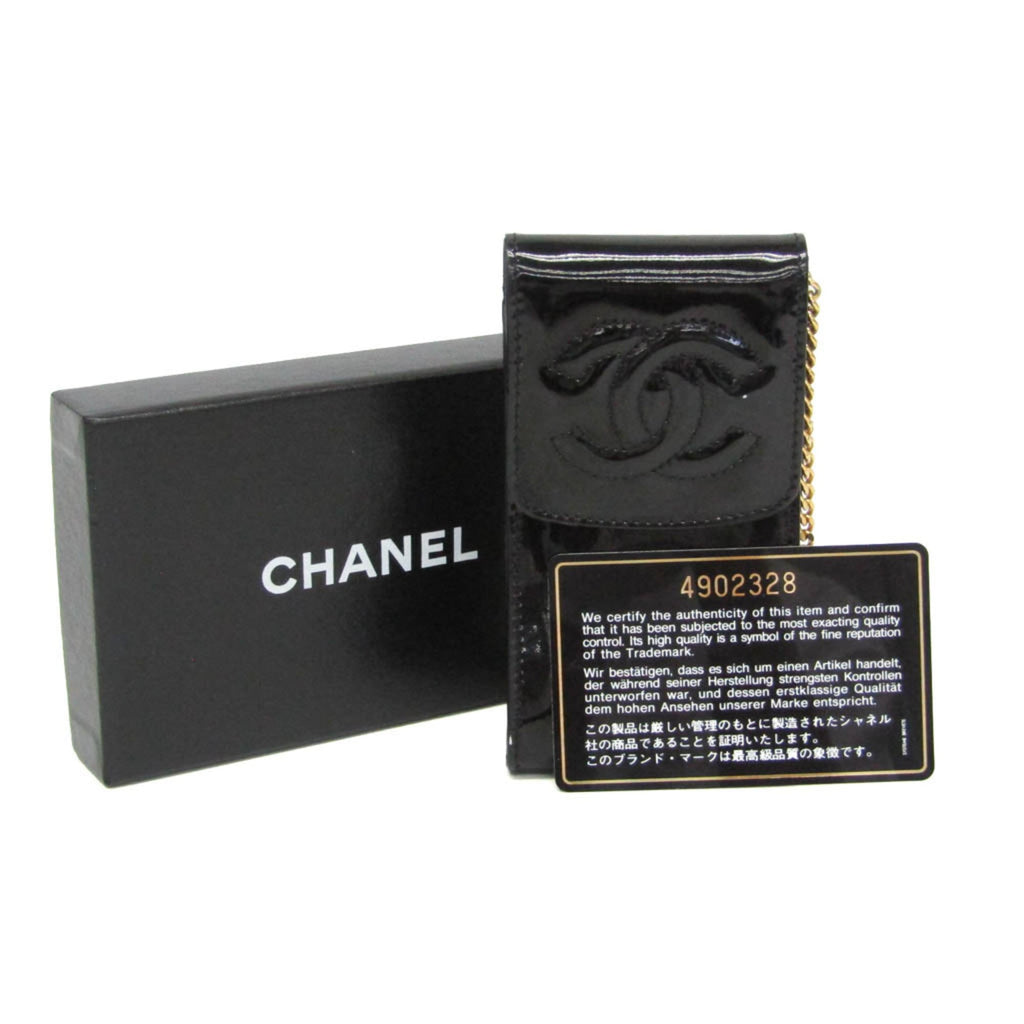 Chanel Mini Pouch · Enamel Leather · Keyring
