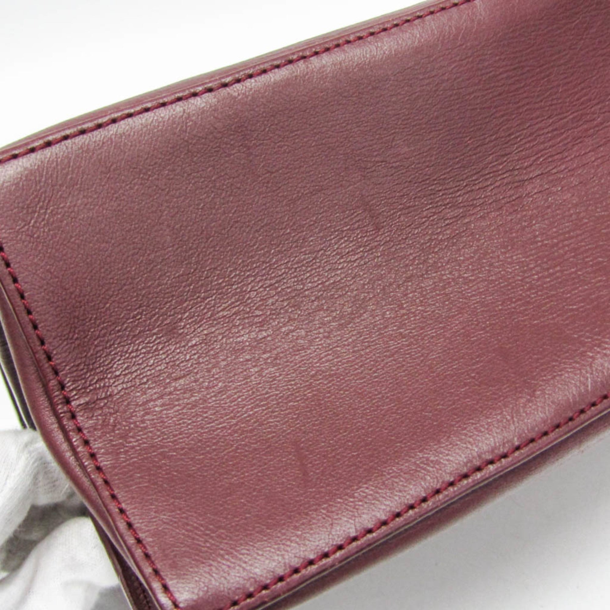 Balenciaga · Leather Shoulder Bag · Bordeaux