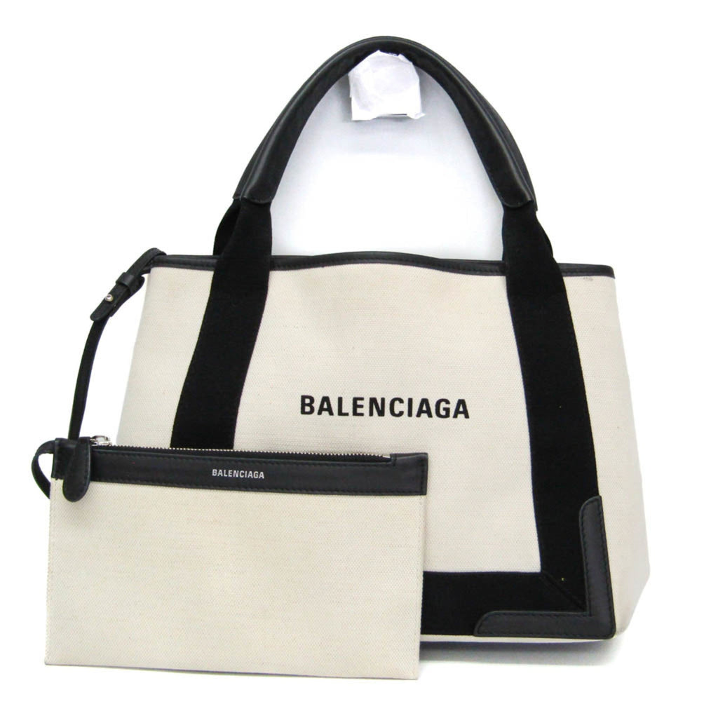Balenciaga Navy Cabas · Canvas