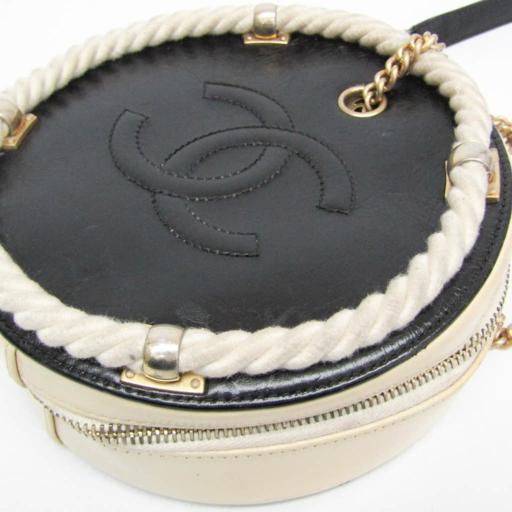 Chanel Coco Mark · Round Chain · Leather