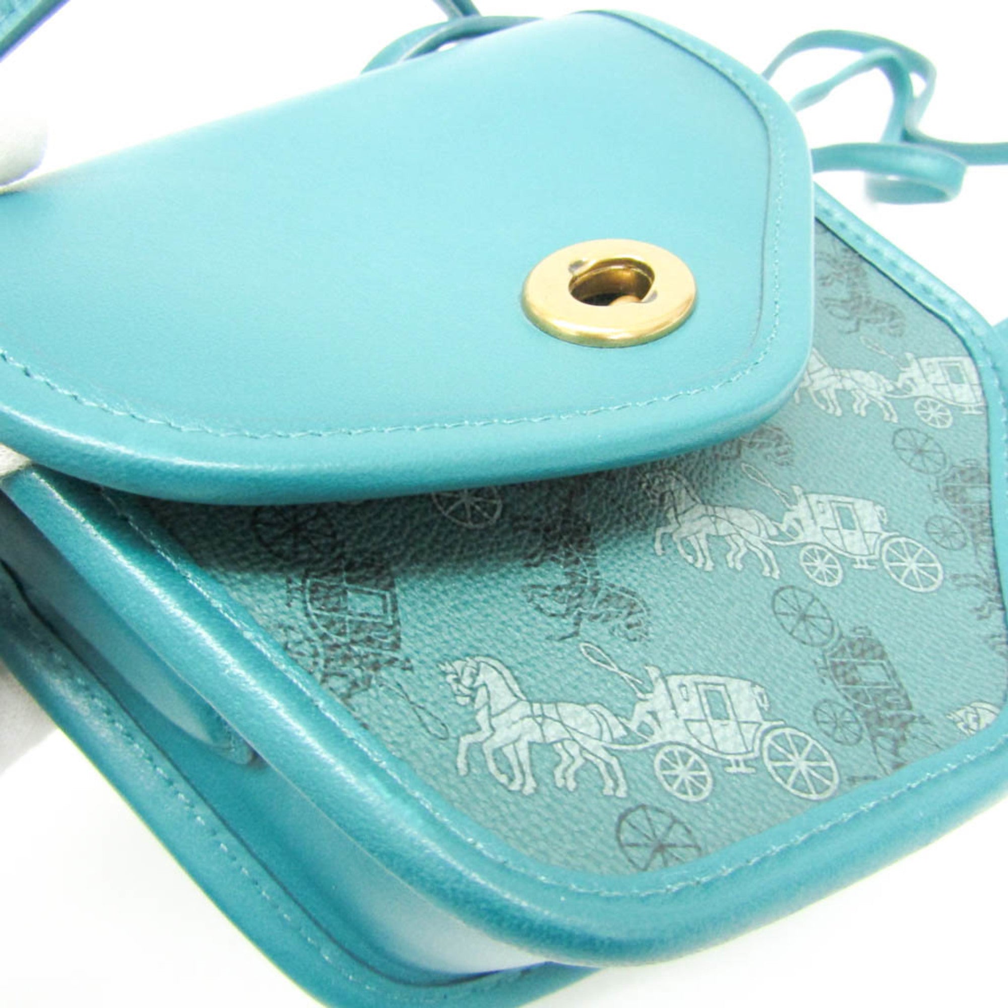 Coach Turn Lock · Leather Shoulder Bag