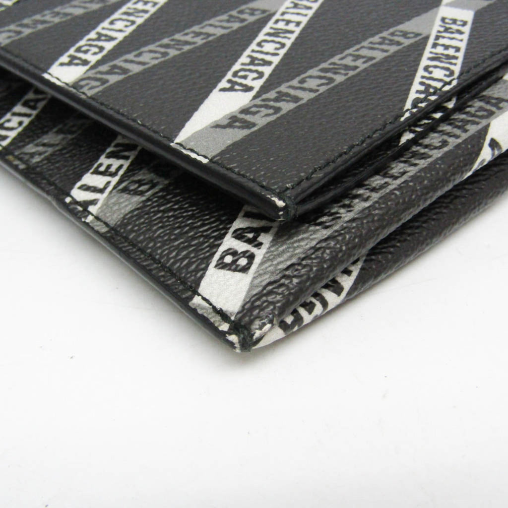 Balenciaga Logo Print · Leather Clutch