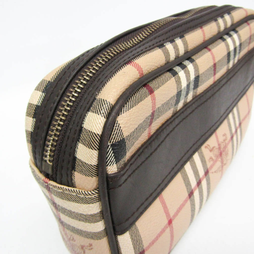 Burberry Novacheck · Coated Canvas Clutch