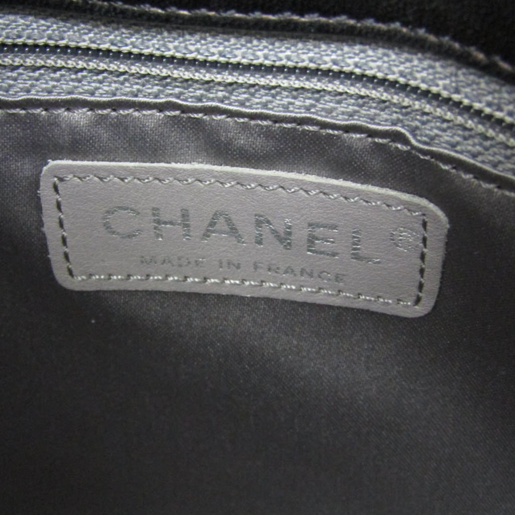 Chanel Patent Toile · Chain Tote