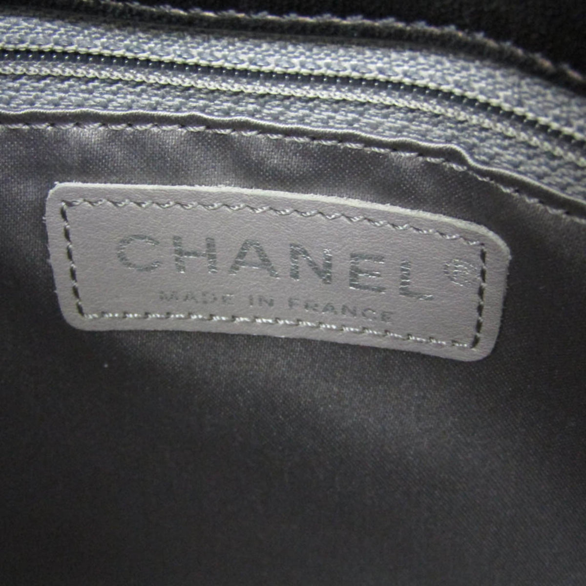 Chanel Patent Toile · Chain Tote