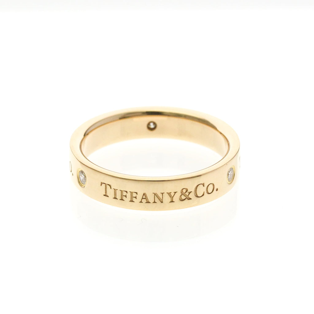 Tiffany Flat Band · Three Diamonds · Rose Gold