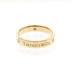 Tiffany Flat Band · Three Diamonds · Rose Gold
