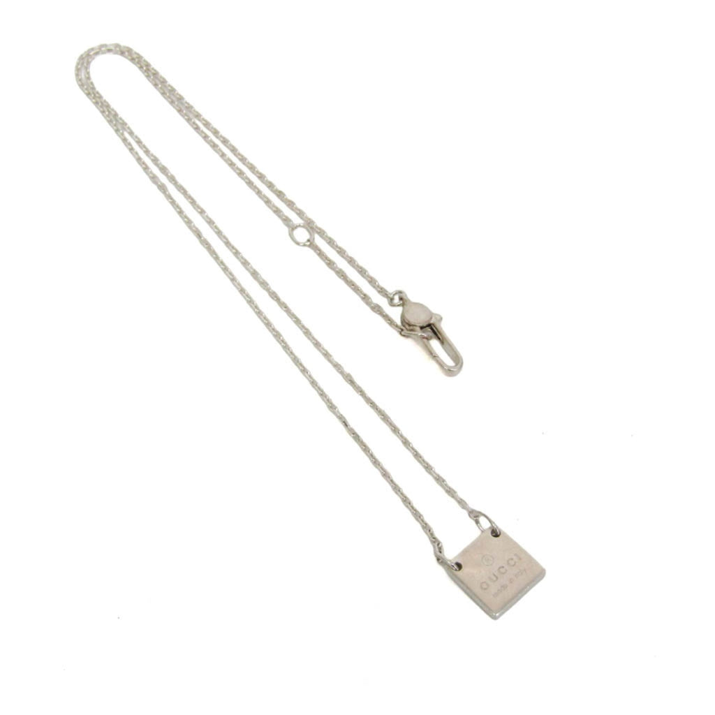 Gucci Square Plate · Sterling Silver Pendant