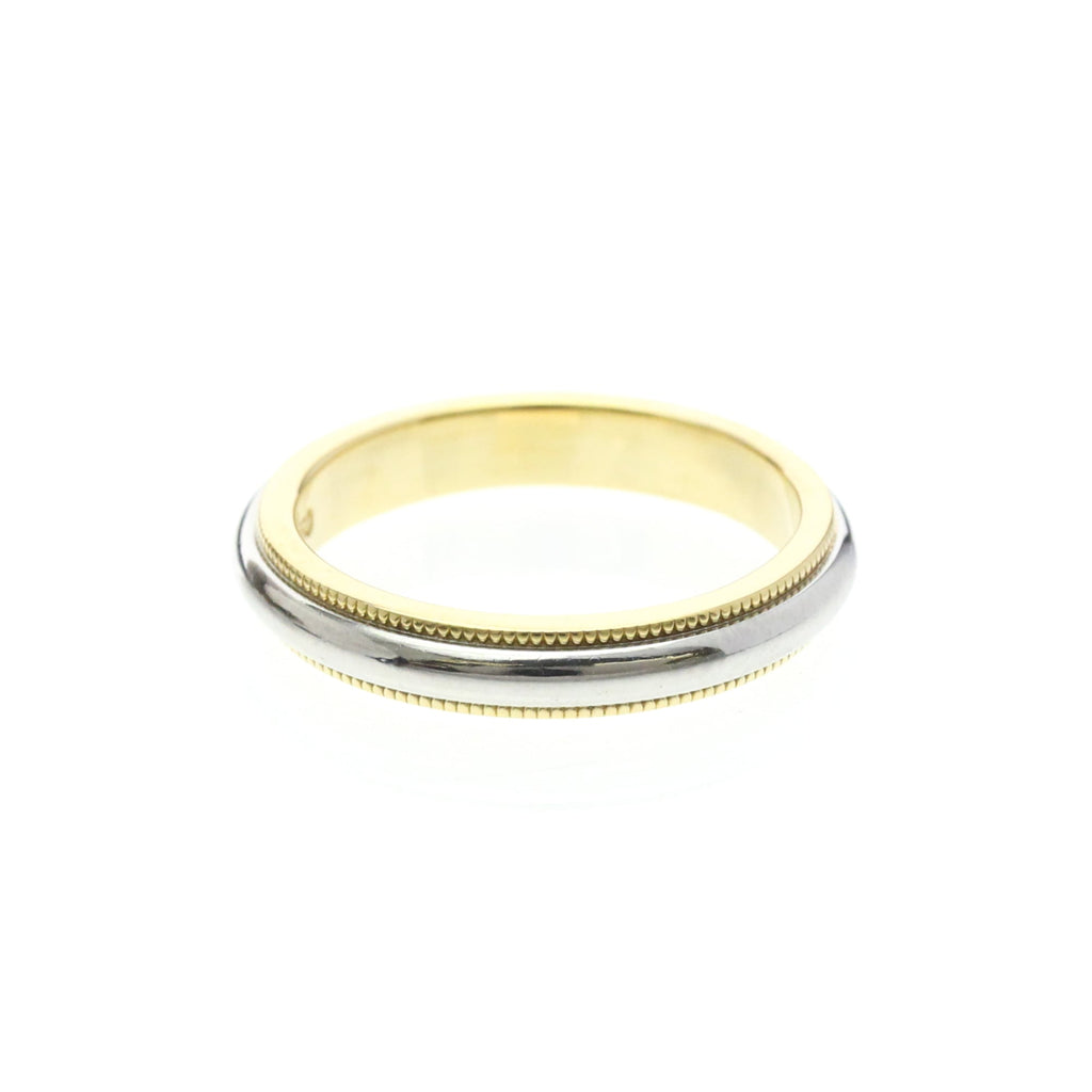 Tiffany Milgrain · Platinum & 18K Yellow Gold